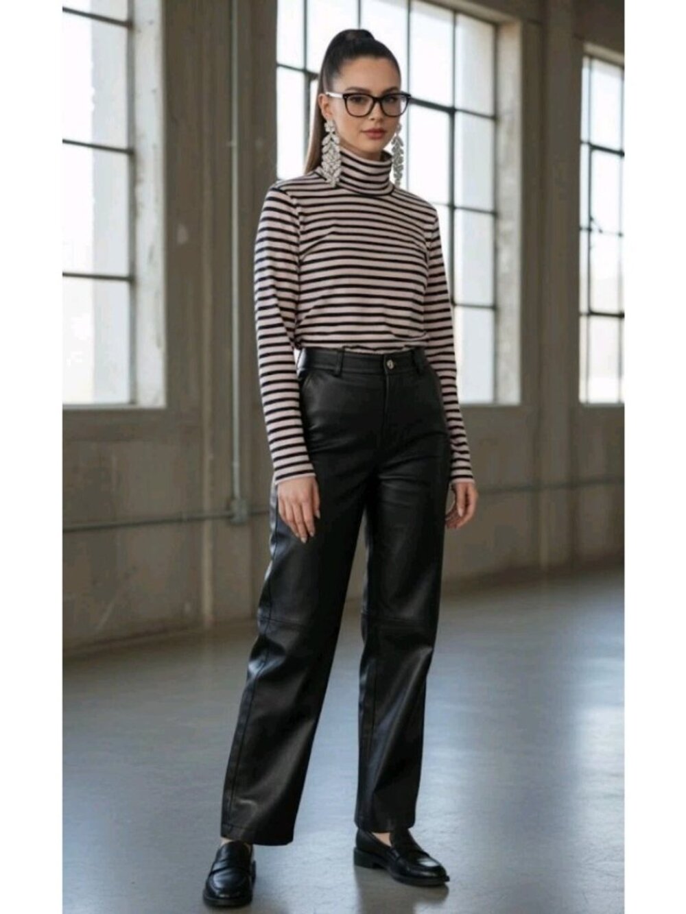 Brooks Brothers Turtleneck women's small Nerd chic Balletcore 90s glam grunge